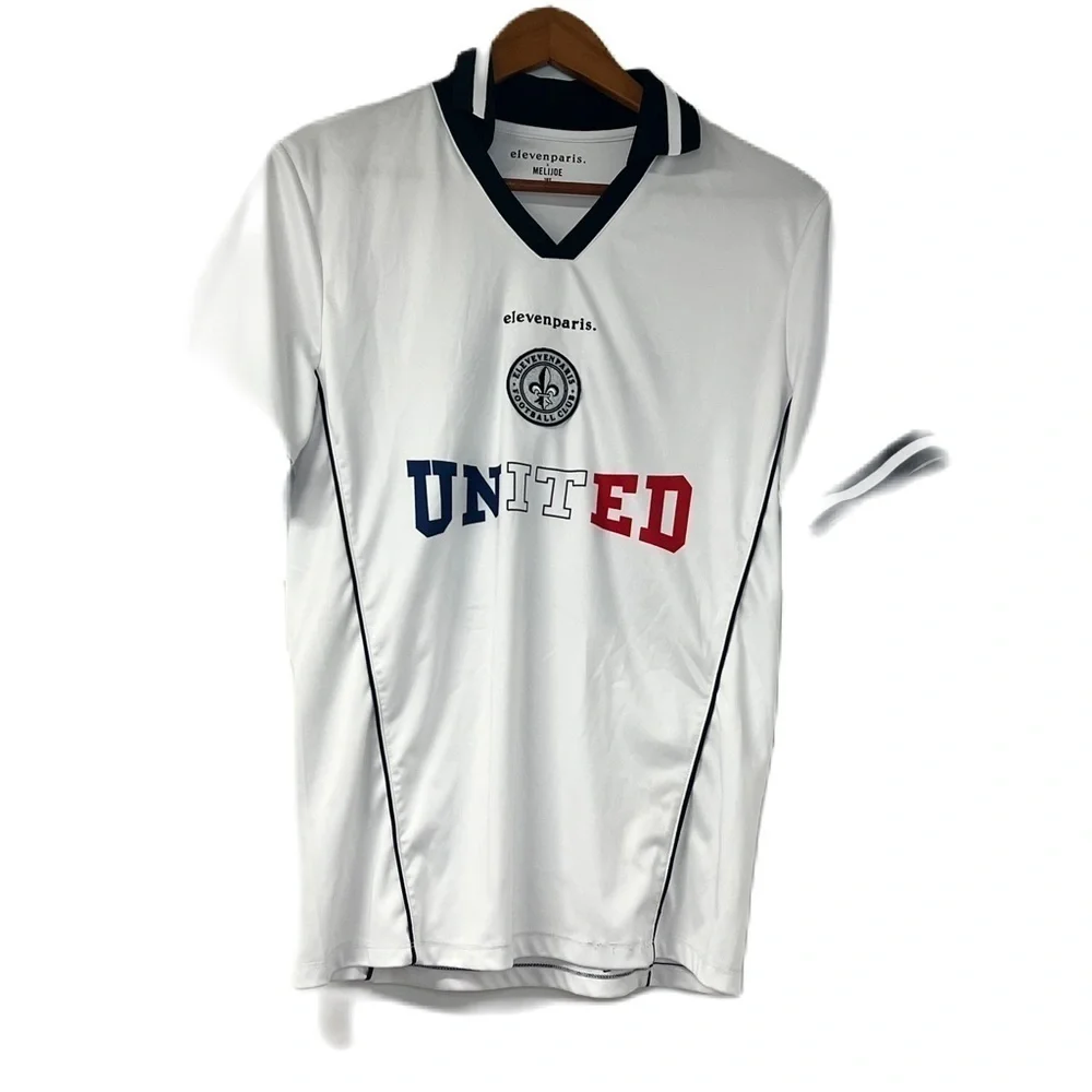 Elevenparis x Melijoe boys sz 16 United football club polo white red blue 10 fun